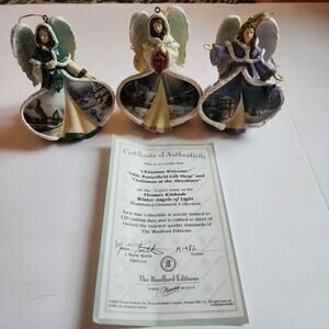 Bradford Edition Thomas Kinkade Winter Angels of Light Collection